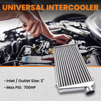 Front Mount Intercooler 600x300x76mm - Tube & Fin 3" In/Outlet Universal