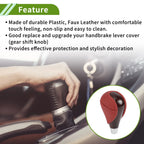 Automatic Gear Shift Knob for Lexus ES350 (2007–2015) Red Brown Faux Leather