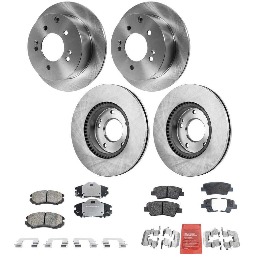 Brake Disc Rotors and Pads Kit for Kia Soul (2012–2013)