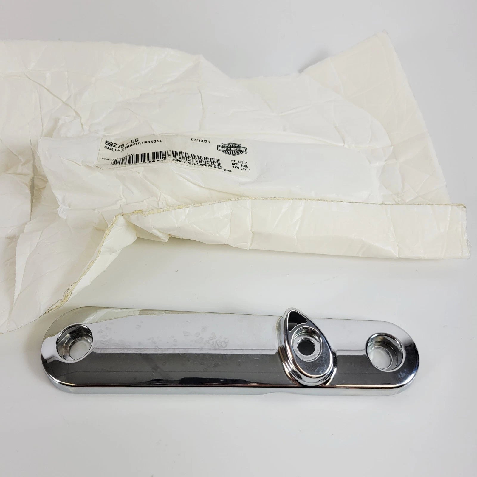 Chrome Front Left Turn Signal Indicator Bar for Harley-Davidson Street Glide (2006–2012)