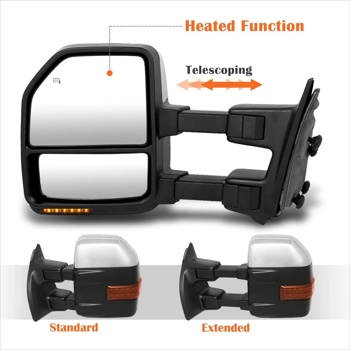 Power Heated Side Rear View Mirror for Toyota 4Runner (2010–2013)