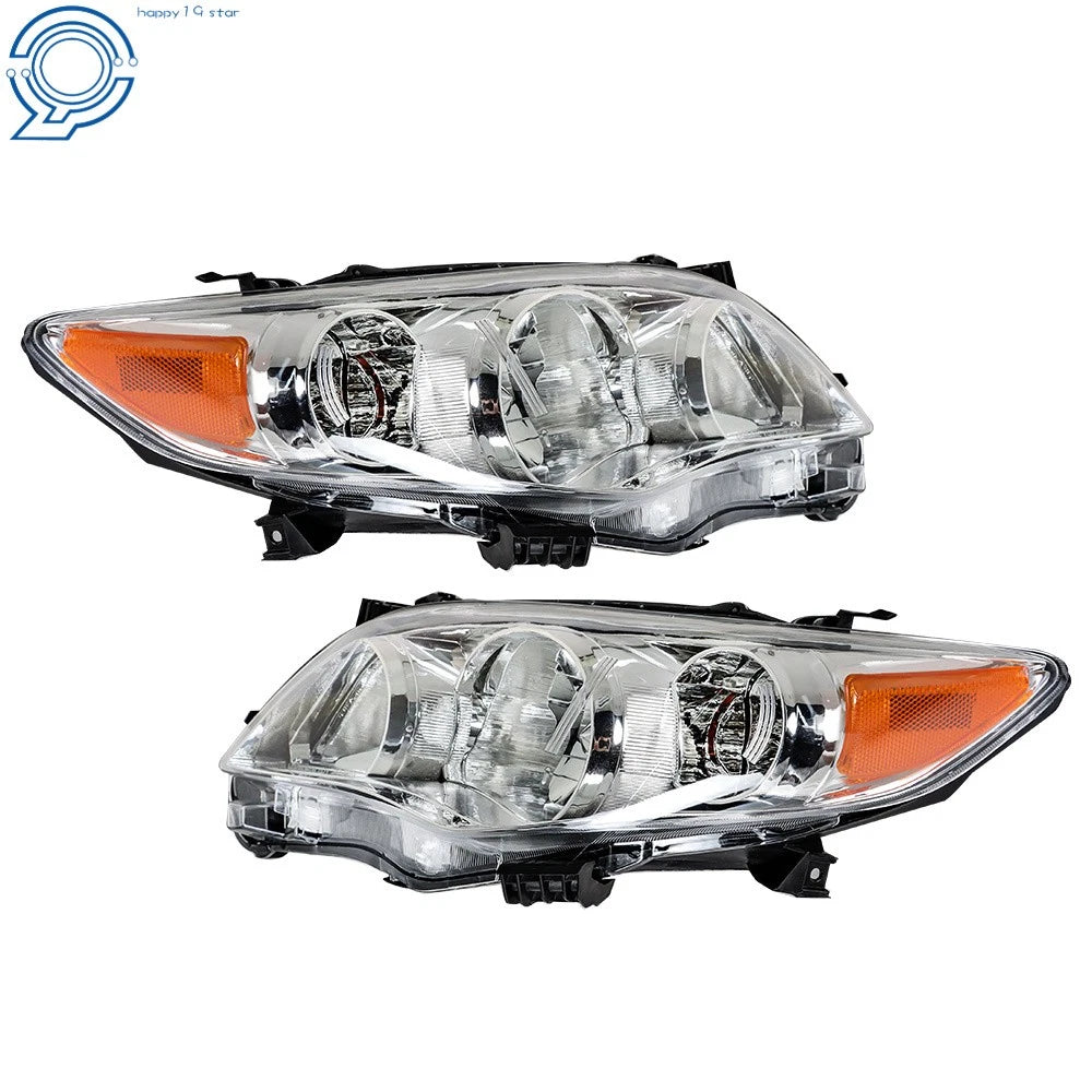 Headlights Pair for Toyota Corolla (2011-2013) Chrome