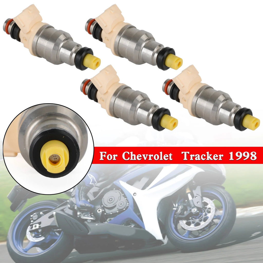 Set of 4 Fuel Injectors for Suzuki Sidekick Tracker X-90 (1996–1998) 15710-58B00 INP-470