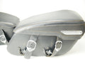 Set of 2 Black Leather Saddlebags for Harley Davidson Touring Road King (1997–2008)