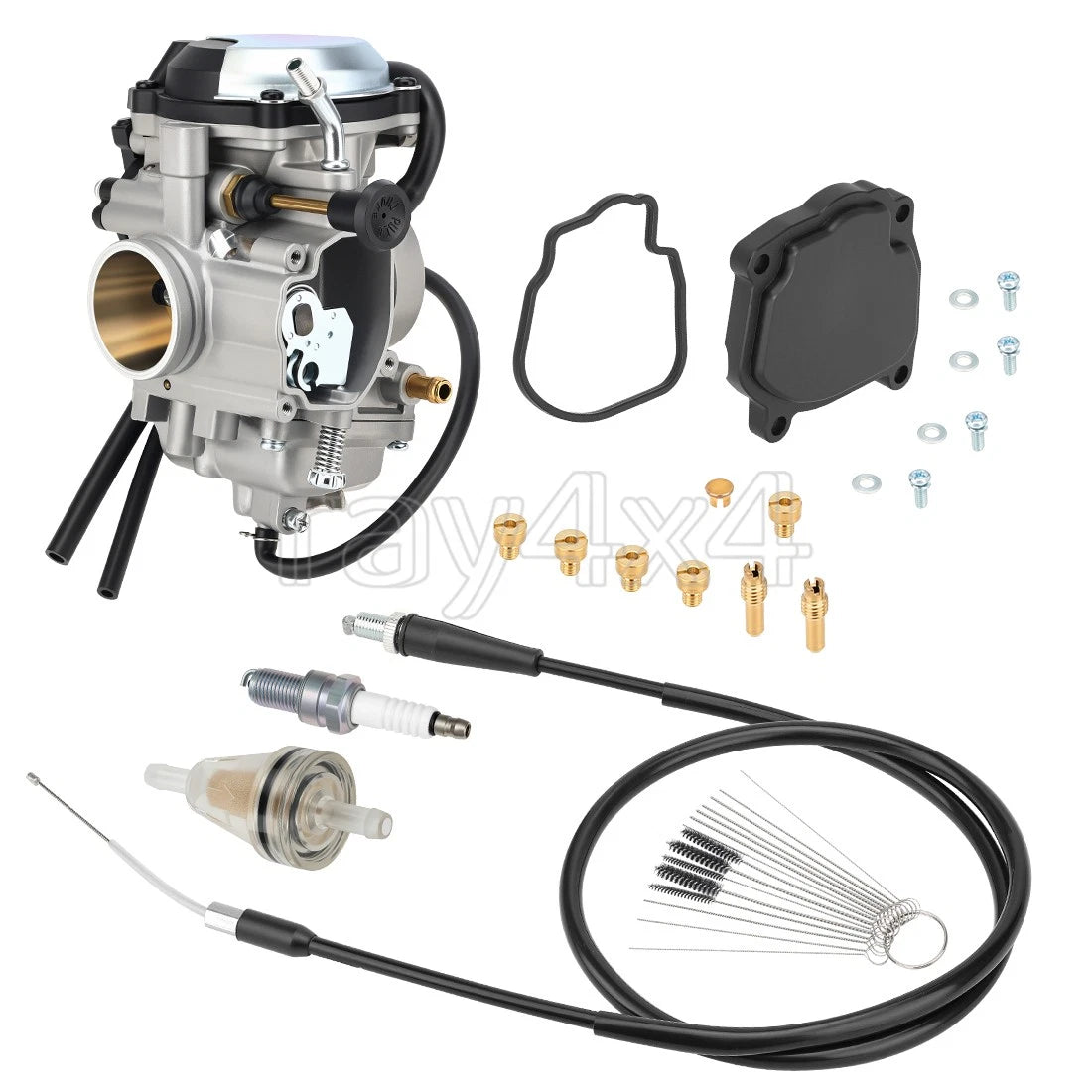 Carburetor for Yamaha Wolverine 350 YFM350FX (1996–2001) w/ Throttle Cable Fuel Filter