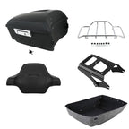 Matte Black Trunk Backrest Pad Rack for Harley Road Glide (2009–2013)