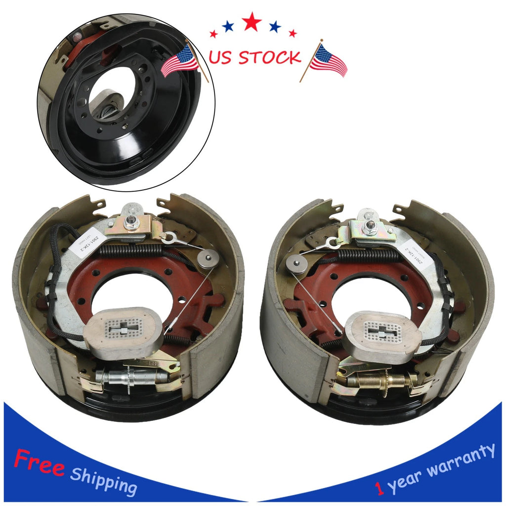 Pair of Electric Backing Plates for Dexter Trailer Brake (12-1/4x5")