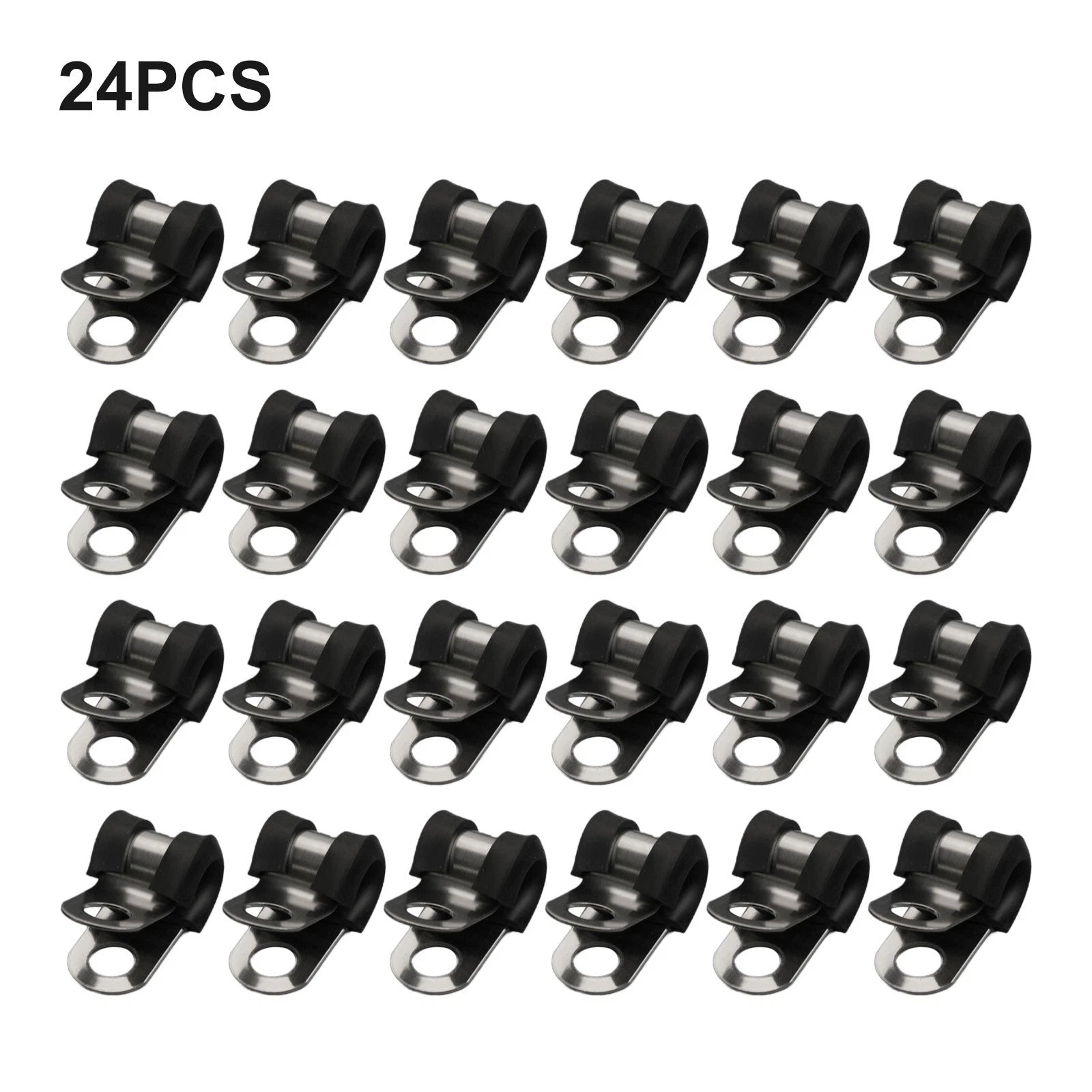 Set of 4 Rubber Lined Brake Pipe Clips for Universal Applications (7mm)