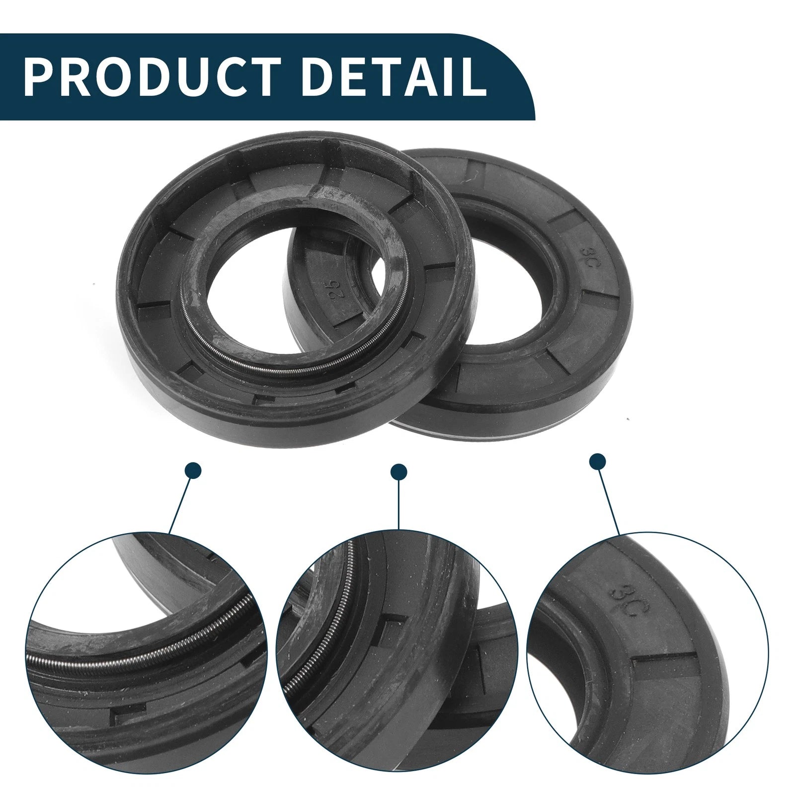 Set of 5 Oil Seal Rotary Shaft Seal NBR Rubber 25x47x8mm