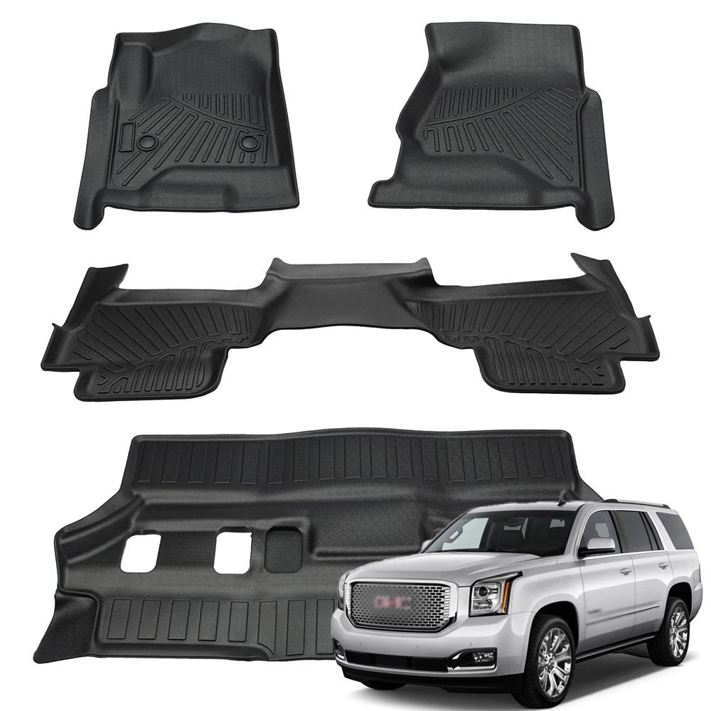 Set of 4 All Weather Floor Mats for Chevrolet Tahoe GMC Yukon (2015–2020)