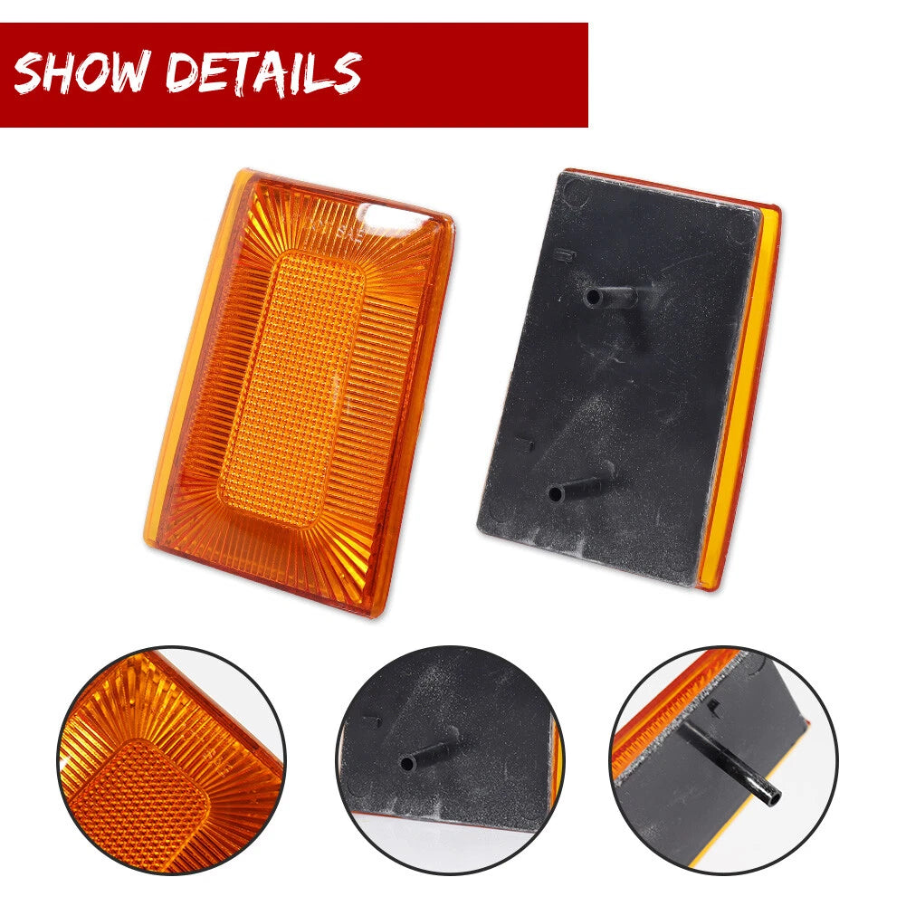 Set of 4 Amber Front Side Marker Lights for Chevy C/K 1500 (1988–1993)