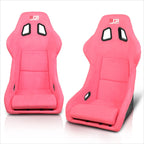 Pair of J2 Large Size Fiberglass Racing Bucket Seats for Universal Fit (No Year)