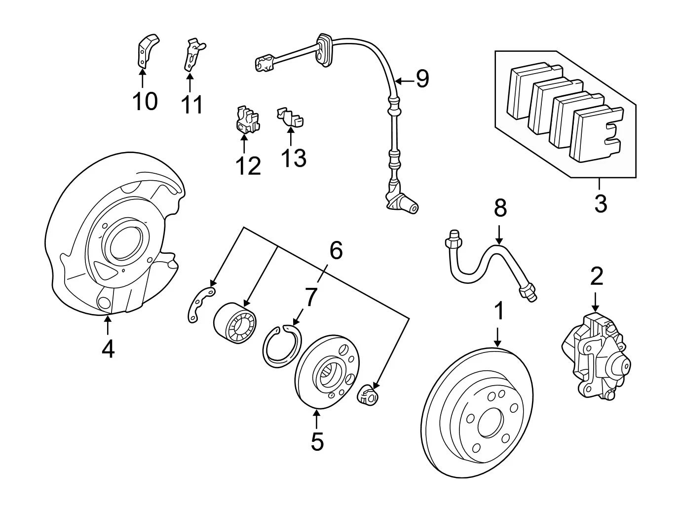 Genuine OEM Rear Disc Brake Rotor 2104230812 for Mercedes-Benz C32 AMG (2002)