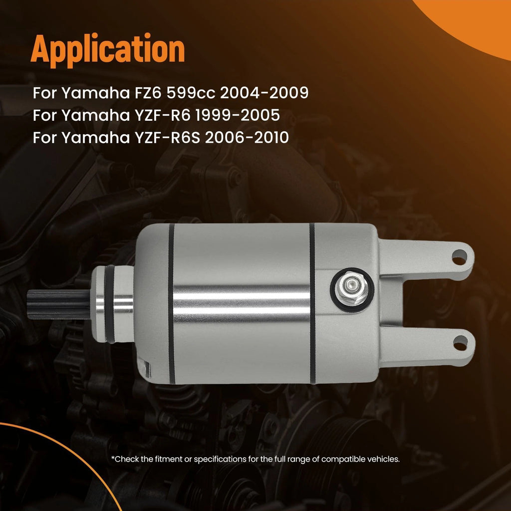 Starter Motor for Yamaha YZF-R6 FZ6 R6S (1999–2010) 5EB-81890-00-00 12V