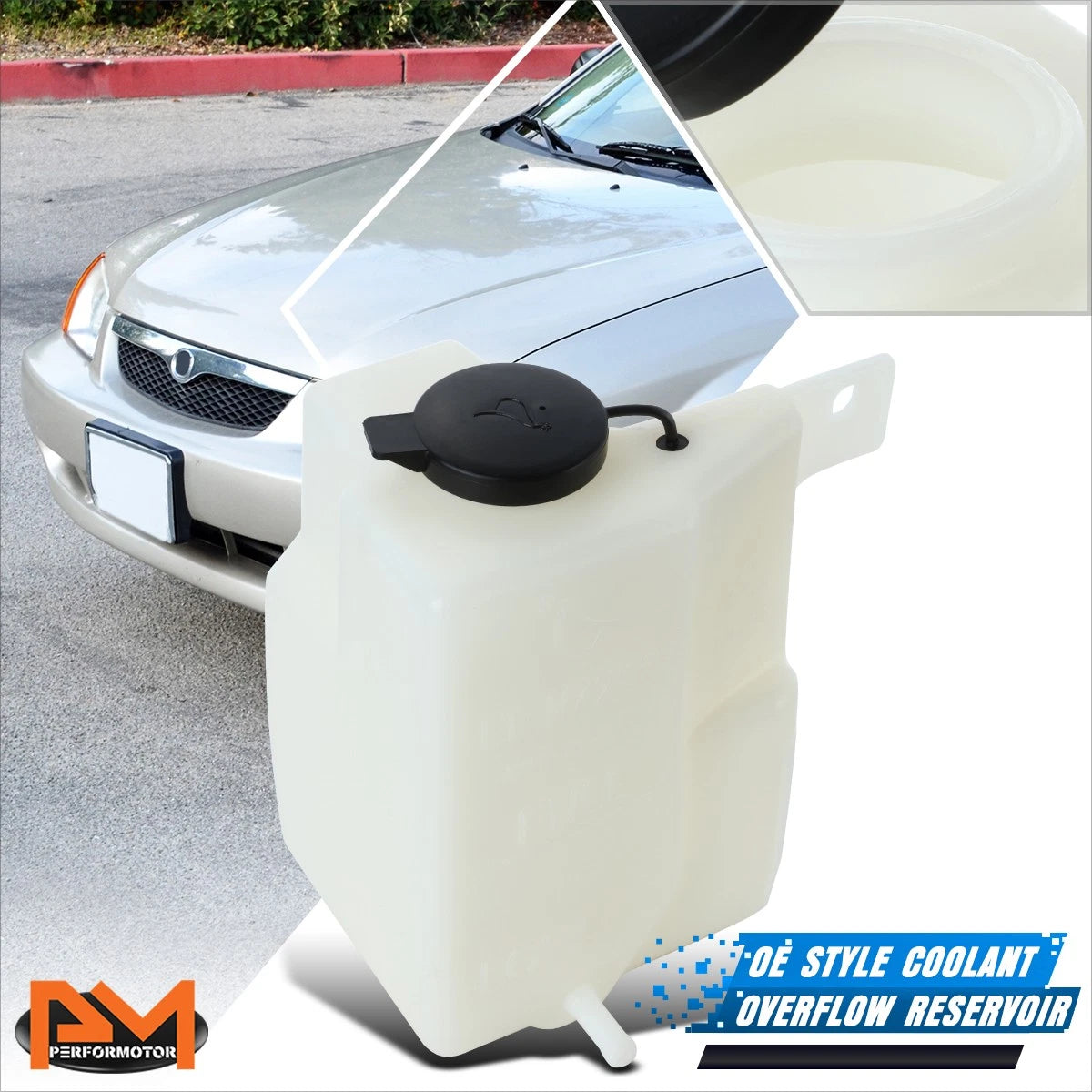 Coolant Fluid Reservoir Overflow Bottle w/Cap for Mazda Protege (1995–1998)