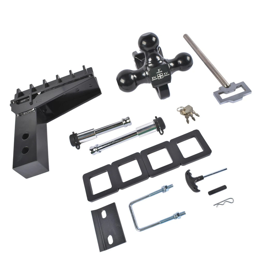 Adjustable Trailer Hitch for 2.5'' Receiver (6'' Drop, 18500 LBS GTW)