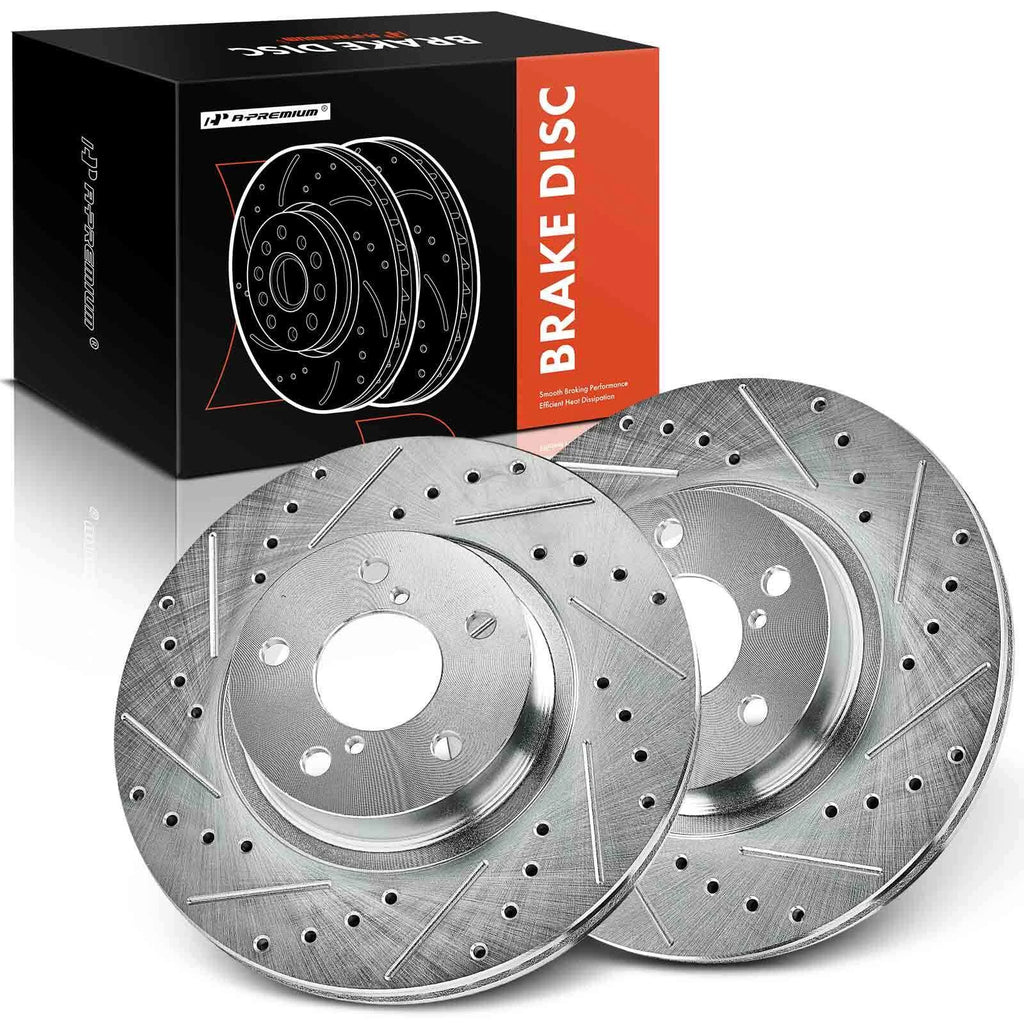 Front Side Drilled Brake Rotors for Subaru Legacy/Impreza (1991–2005)