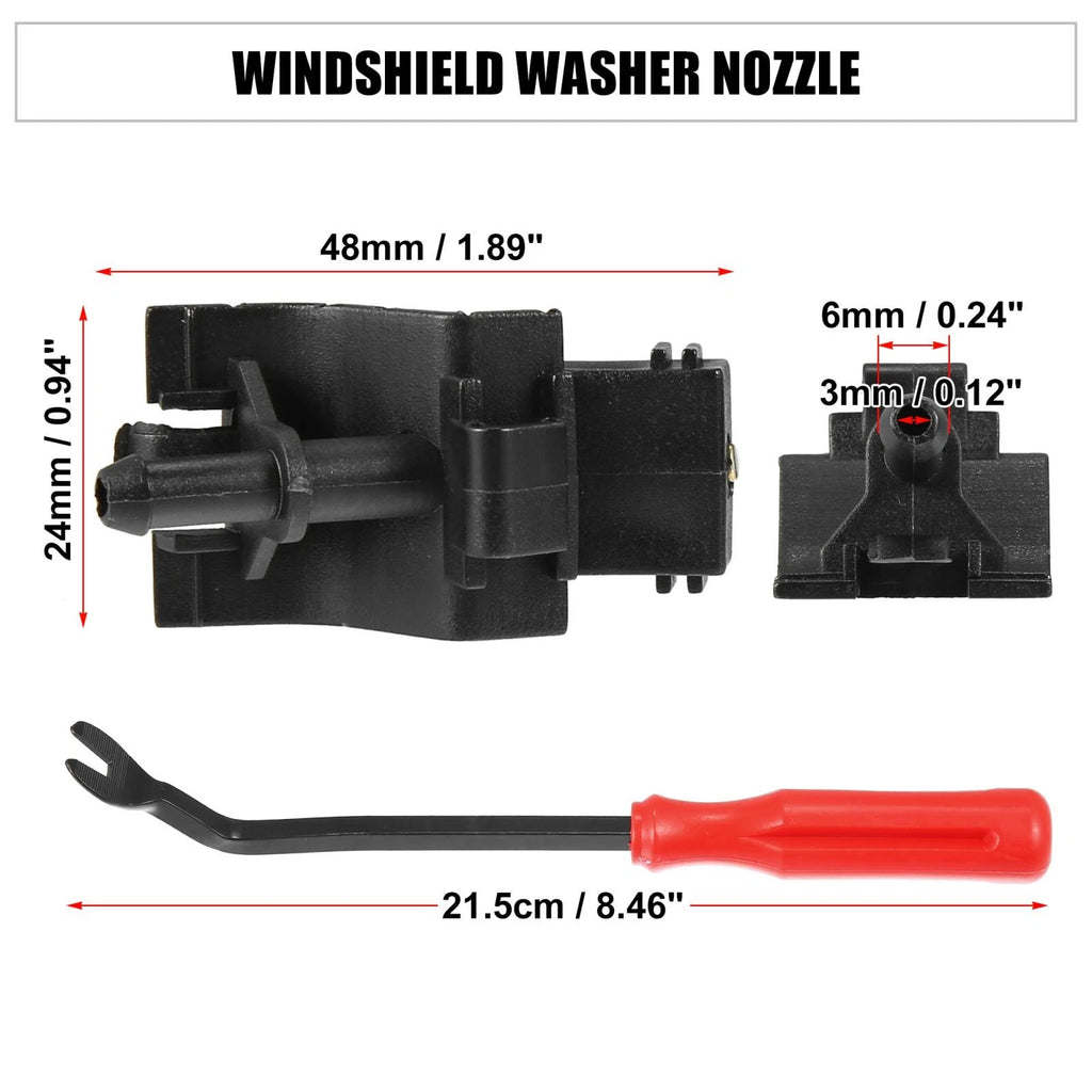 3X Front Windshield Washer Nozzle Kit 85381-12300 for Toyota 4Runner (2010–2017)