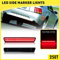 Set of 2 Red LED Bumper Rear Side Marker Parking Lights for Ford Mustang (1999–2004)