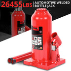 17.3" Red Hydraulic Bottle Jack for Automotive Repair (12 Tons)