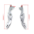 Chrome Brake Clutch Flame Lever Set for Kawasaki Vulcan 1500 1600 (87-09)