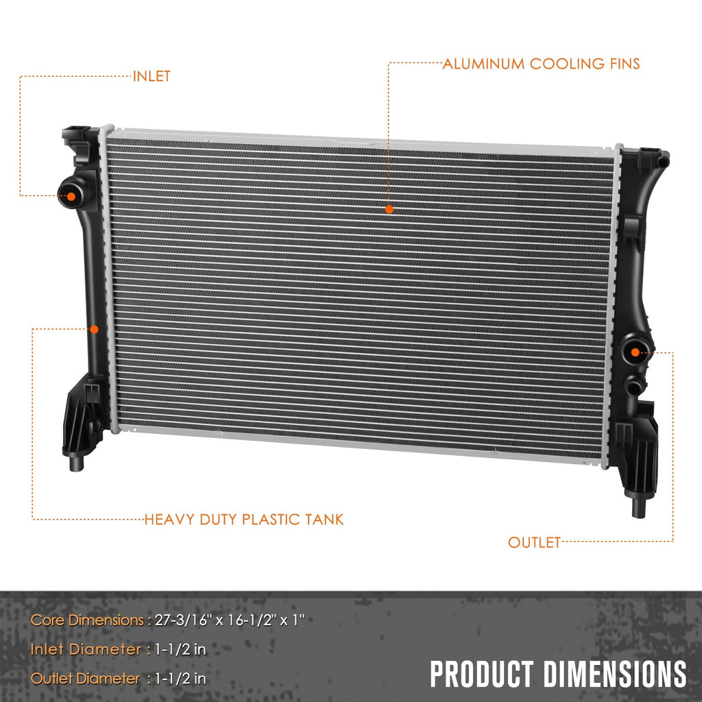 Aluminum Core Cooling Radiator for Chevy Spark (2013–2015)
