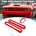 Front Grill Mesh Grille Inserts for Dodge Challenger (2015–2022) Red
