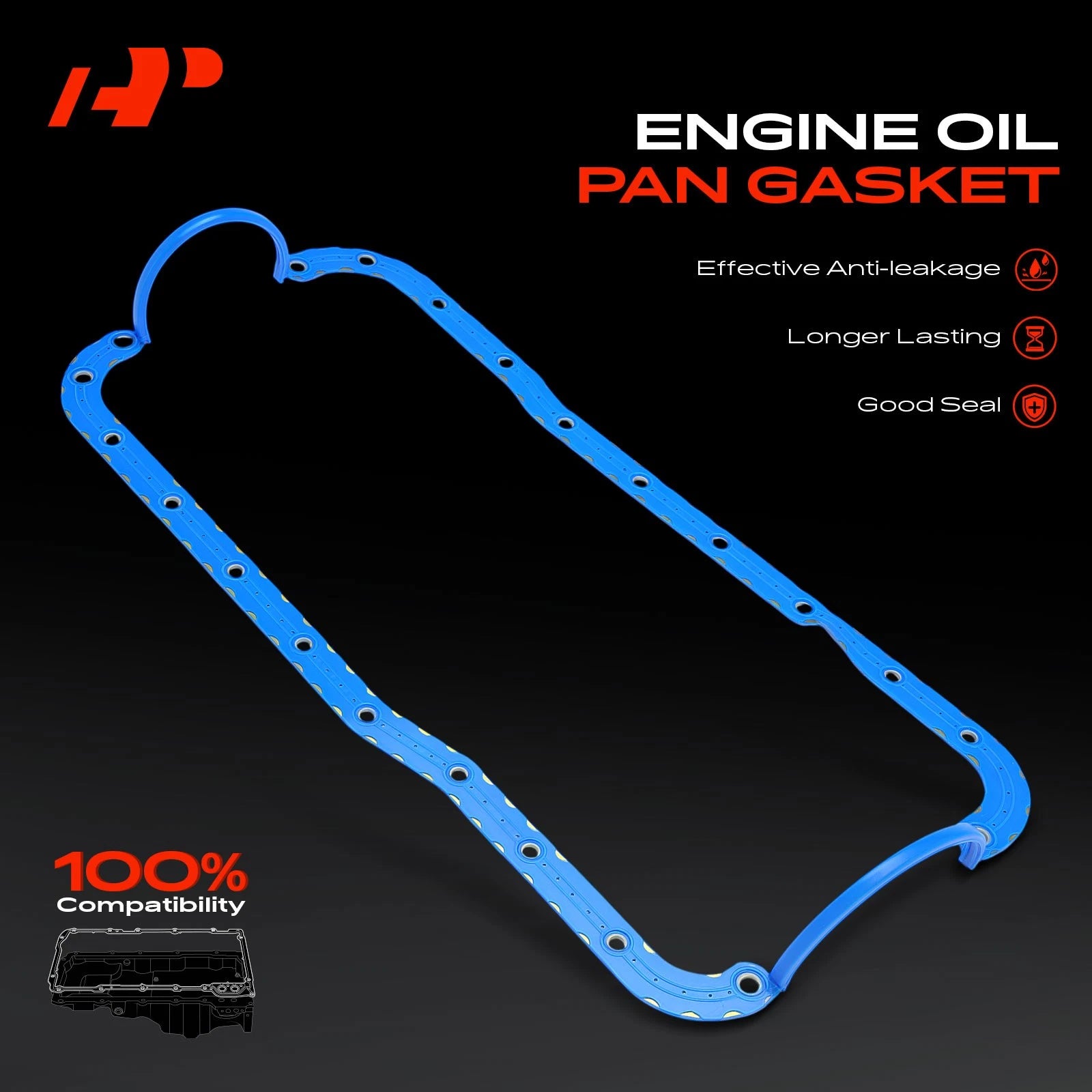 Engine Oil Pan Gasket for Ford F-150 F-250 (1988–1996)