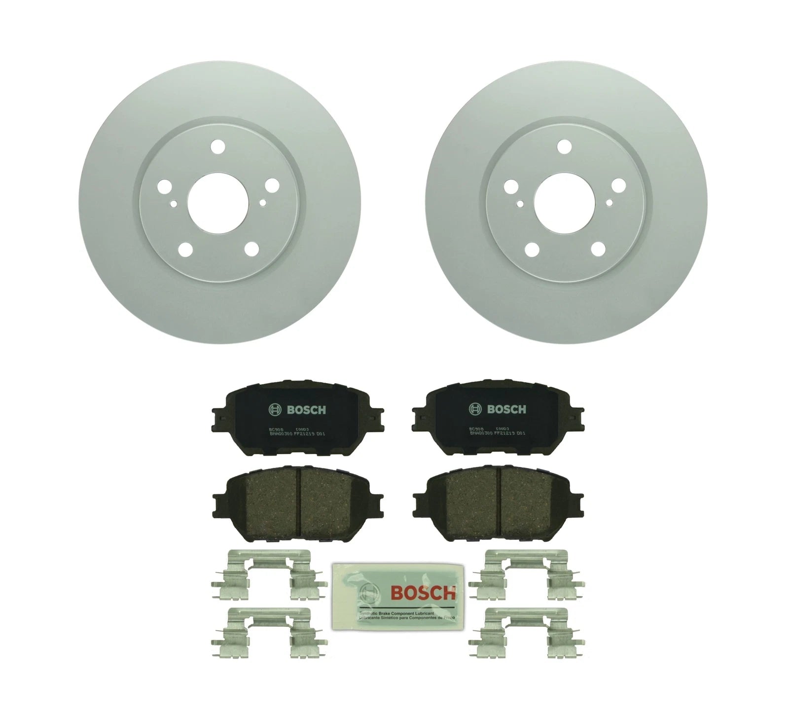 Set of 2 Bosch Front Vented Rotors & Ceramic Brake Pads for Lexus IS250 (2006–2013)