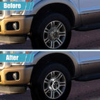 2X Front Wheel Center Hub Caps 10 Lug Chrome for Ford F450 F-550 (2008–2023)