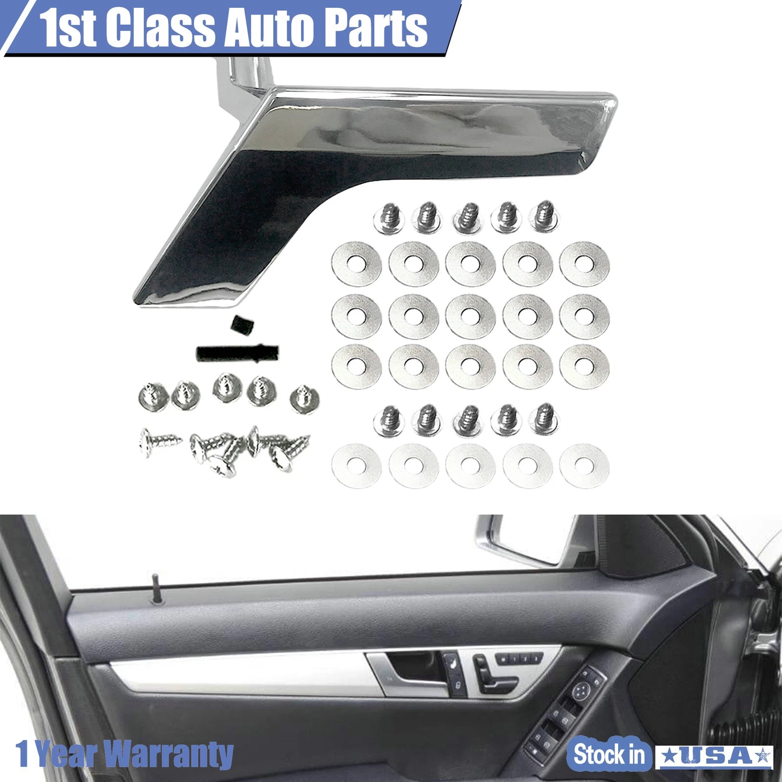 Chrome Inside Door Handle Repair Kit for Mercedes-Benz C400 C230
