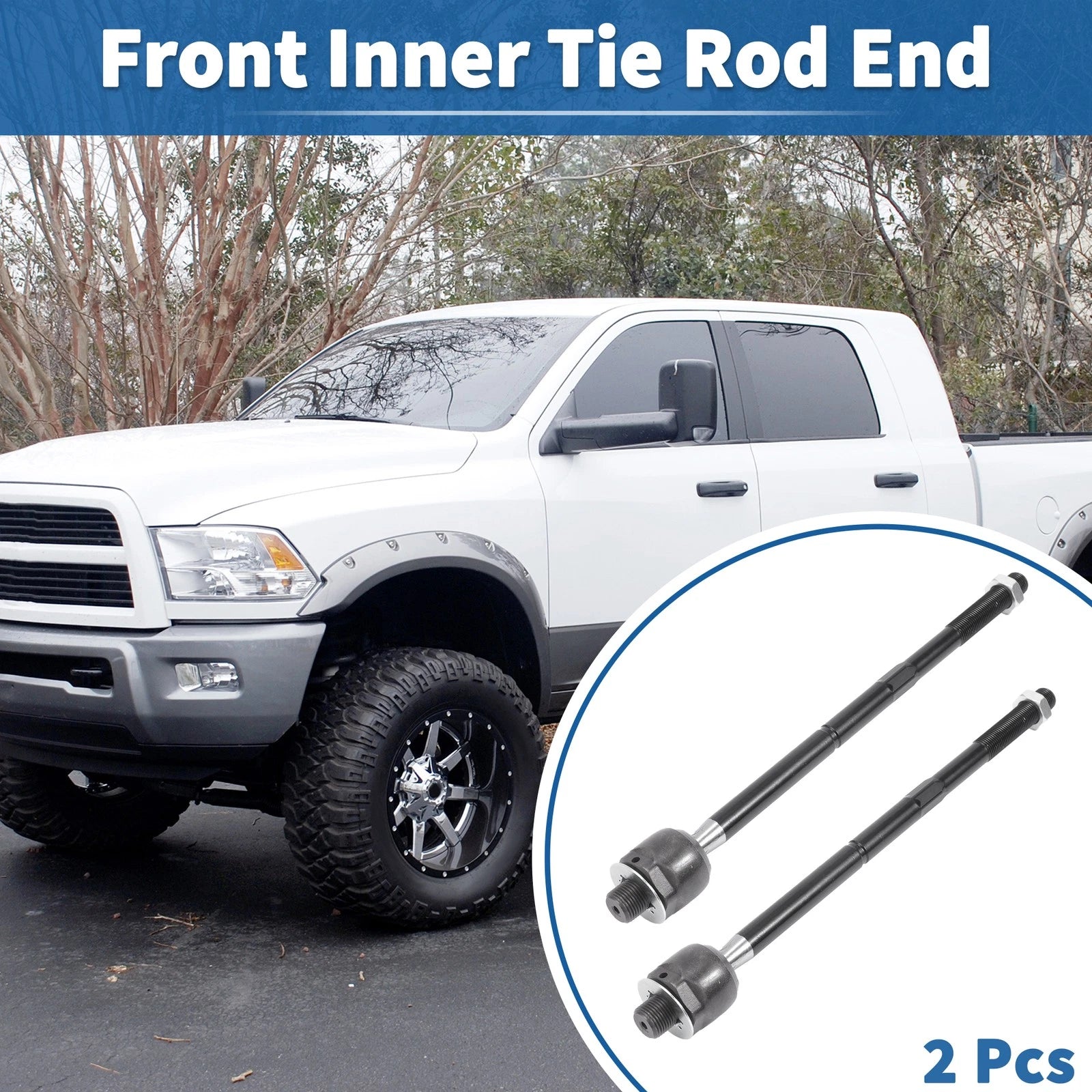 2pcs Front Inner Tie Rod End Links for Dodge Magnum (2005–2008) EV80702