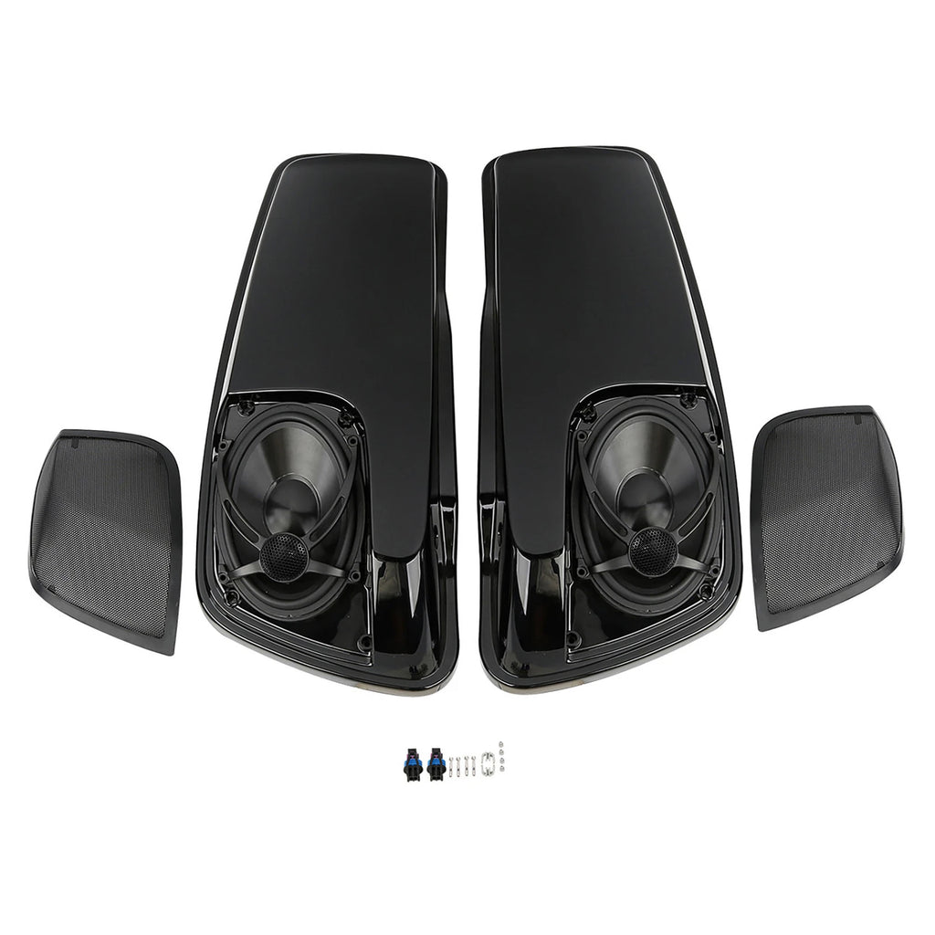 Hard Saddlebag Lids with 5"X7" Speakers for Harley Touring Street Glide (2014–2023)