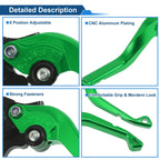 Adjustable Short Brake Clutch Levers for Honda VFR750 (1991–1997) Green 1 Pair