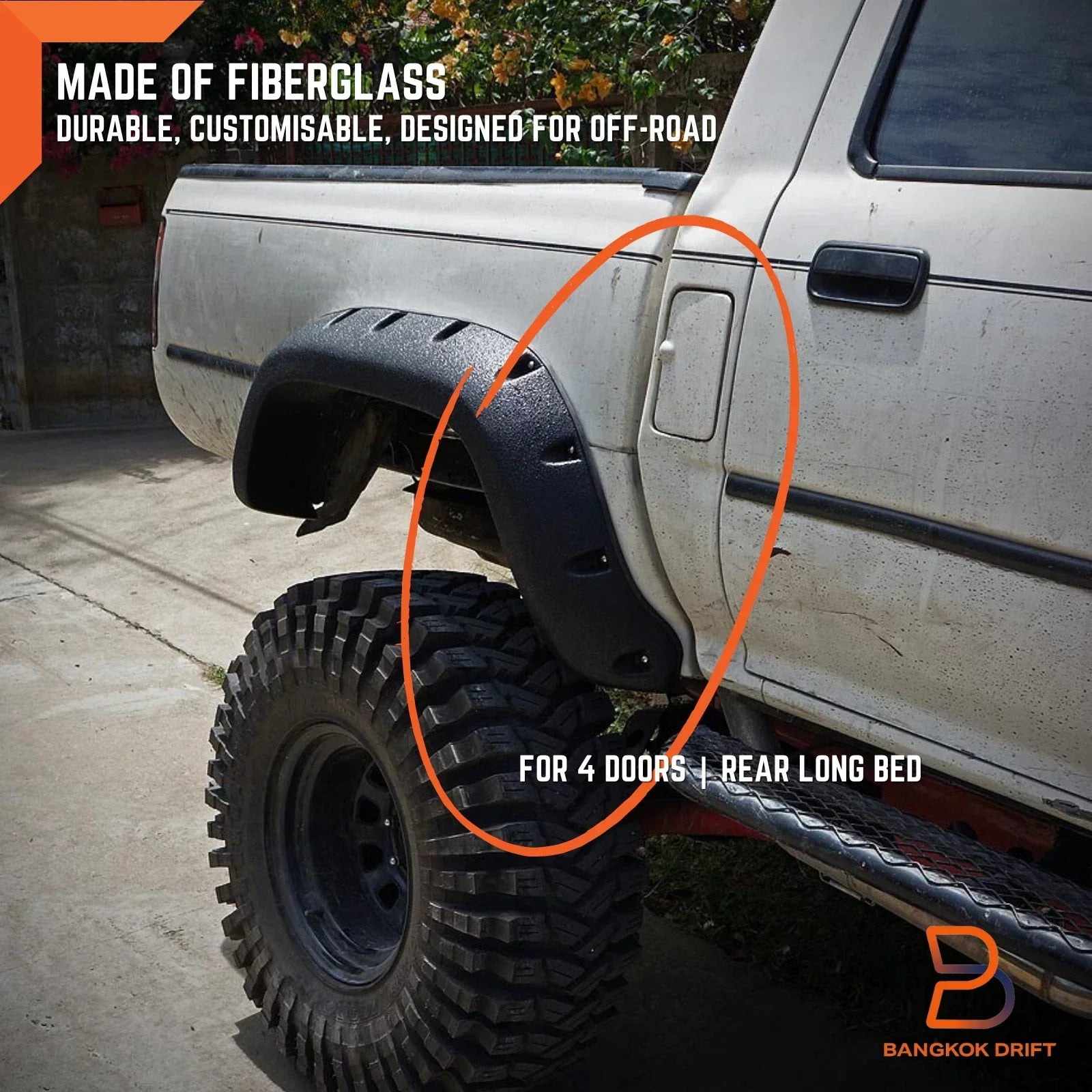 Fender Flares for Toyota Hilux Ute 88-96 (LN85, LN106, LN111) 4DR Long Bed