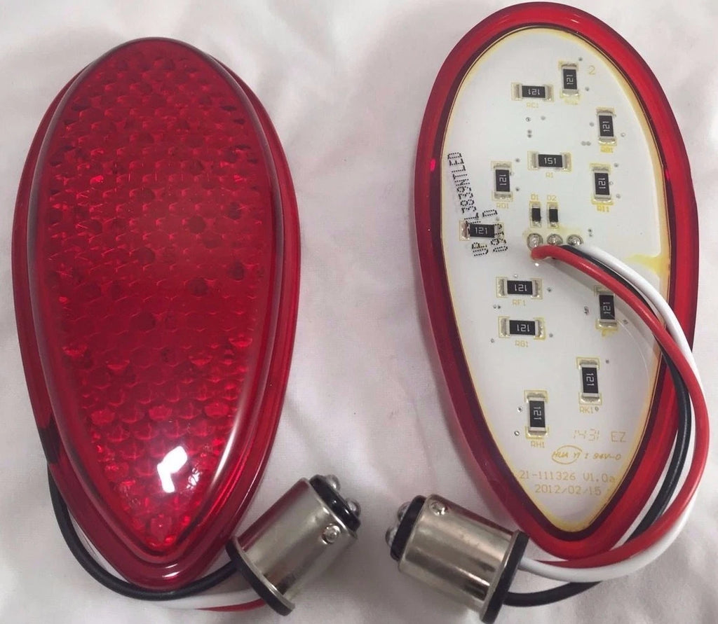 LED Tail Lights Pair Tear Drop Lens Replacement for 1938–1939 Ford