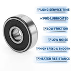 Deep Groove Ball Bearing 12x37x12mm for Scooter Skateboard (6301VV)