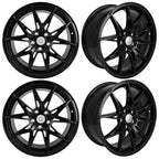 Set of 4 18x8 Inch Matt Black Wheel Rims for Universal Fit (5x114.3 PCD)