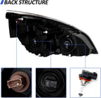 Halogen Black Headlights Assembly Pair for Freightliner Cascadia (2018–2026)