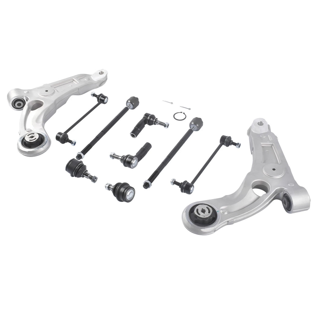 Set of 10 Front Lower Control Arms Sway Bars Tie Rods for Jeep Cherokee (2014-2018)