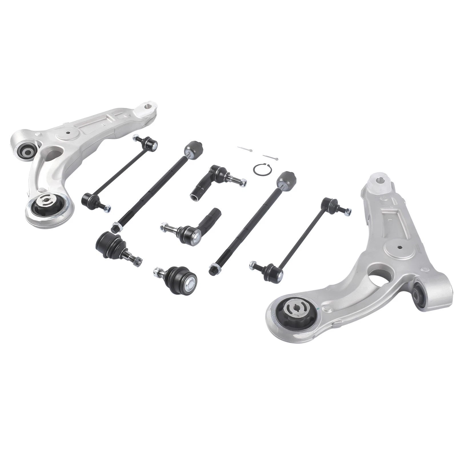 Set of 10 Front Lower Control Arms Sway Bars Tie Rods for Jeep Cherokee (2014-2018)