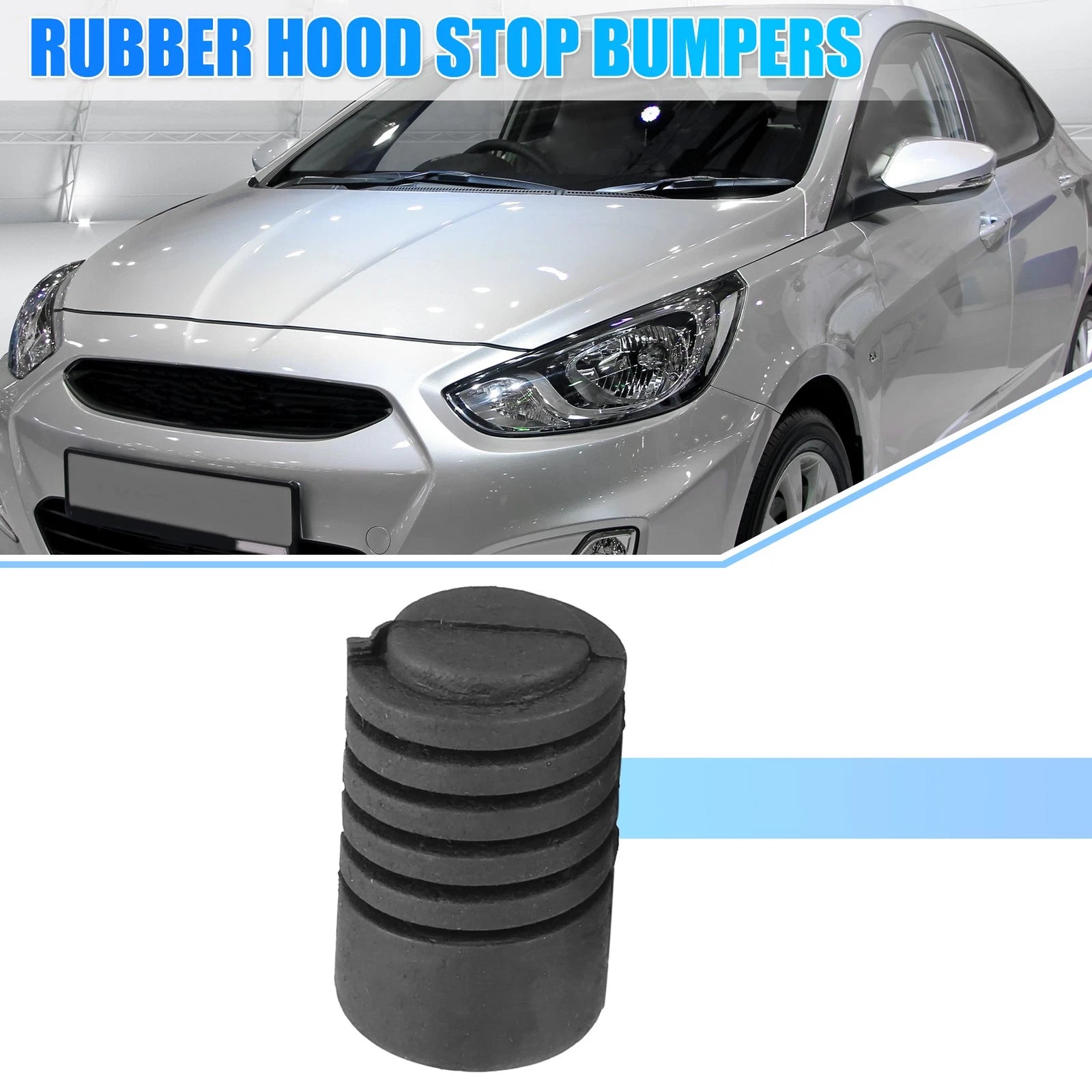 2 Pcs Hood Rubber Bumper Stops for Hyundai Kia 