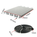 8 Rows Universal Aluminum Remote Transmission Oil Cooler Radiator Kit