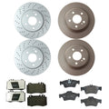 Hella Disc Brake Pad Kit Set of 2 for W220 112.972 (312mm Front, 300mm Rear)