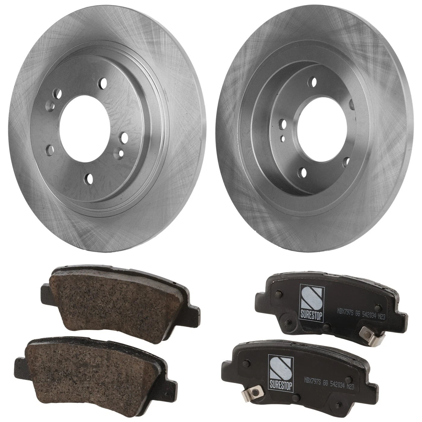 Rear Brake Disc and Pad Kit for Kia Forte, Elantra GT, Optima, Sonata (2016–2019)