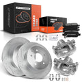 Set of 8 Rear Drilled Brake Rotors and Pads for Nissan Altima Maxima