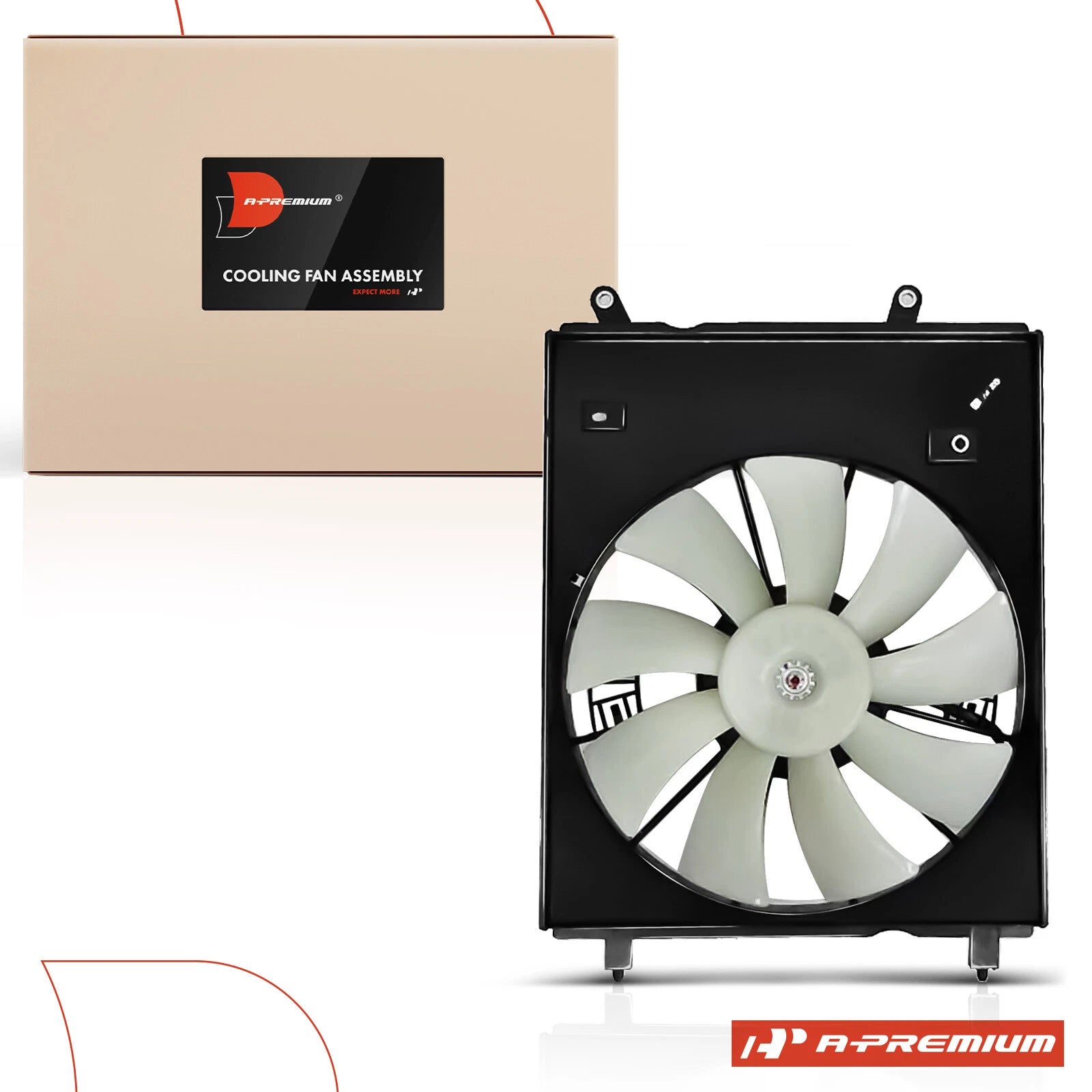 Left Cooling Fan Assembly with Shroud for Toyota Sienna (1998-2003)