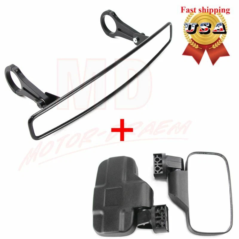 Set of 2 Rear View Mirrors for Polaris Ranger RZR 900 1000 (2015–2023)