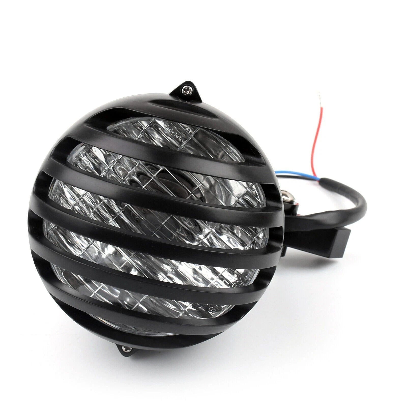 5.5" Black Bullet Headlight Lamp for Bobber Chopper (Metric)