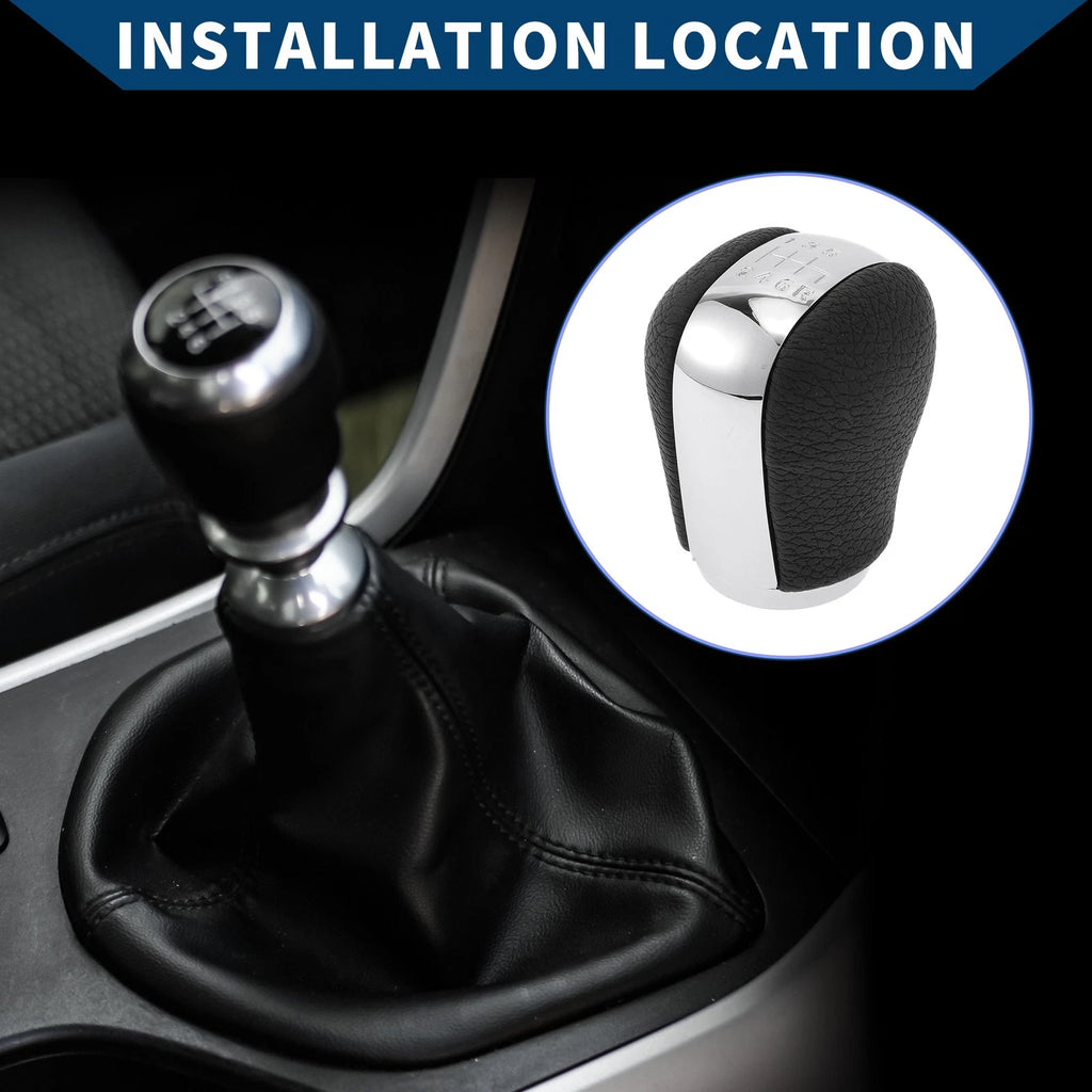 6 Speed Manual Gear Shifter Knob for Nissan X-Trail (2002–2007) Faux Leather